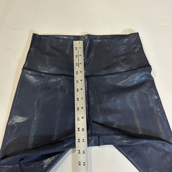 Offline by Aerie Hugger Shine Leggings Women's M Blue Metallic Y2K‎ Athleisure - Picture 7 of 8